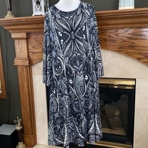 R & B Collection Abstract‎ Pullover Dress Sz.3X NWT